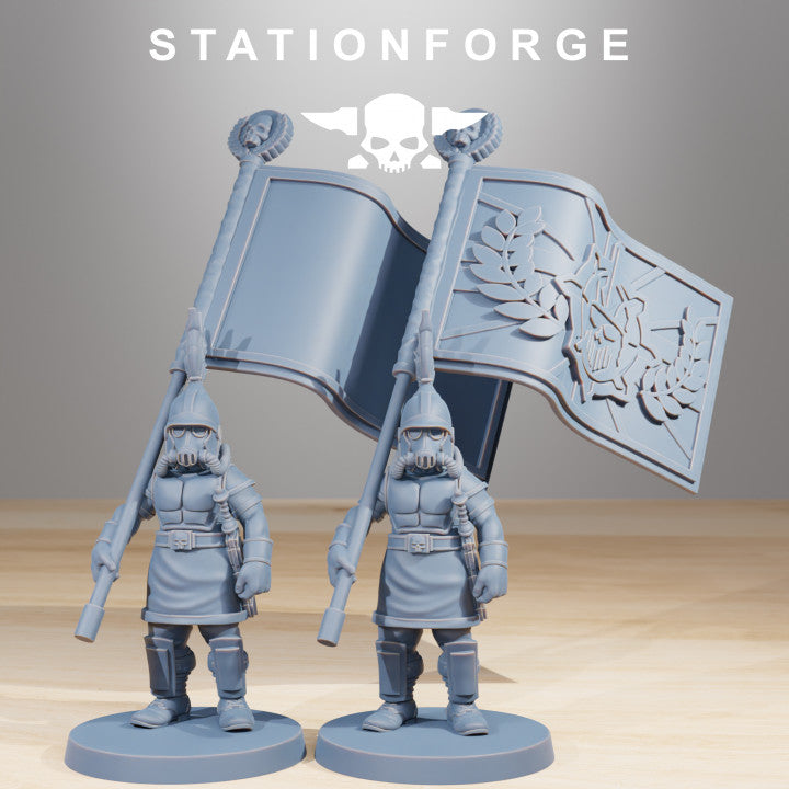 Wargames - Stationforge - GrimGuard - Aquilastra Squad (12 Figurer)
