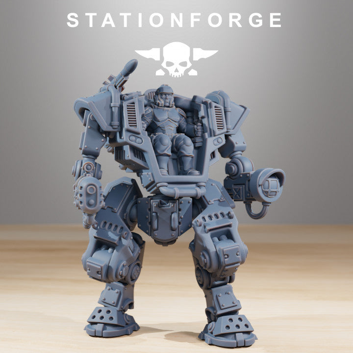 Wargames - Stationforge - GrimGuard - Vaskar Warmech (1 Warmech + 1 infantry Figur)
