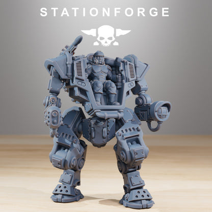 Wargames - Stationforge - GrimGuard - Vaskar Warmech (1 Warmech + 1 infantry Figur)