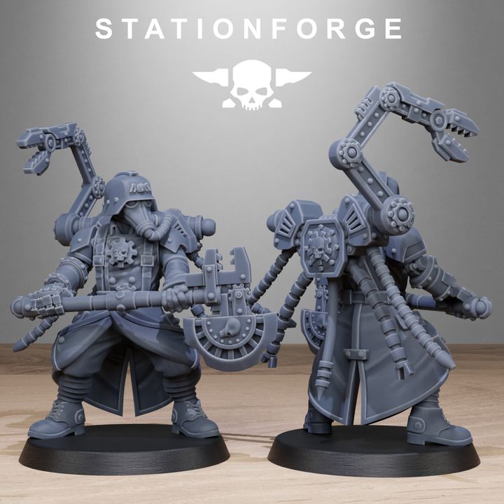 Wargames - Stationforge - GrimGuard - Tech Engineer Squad (10 Figurer)