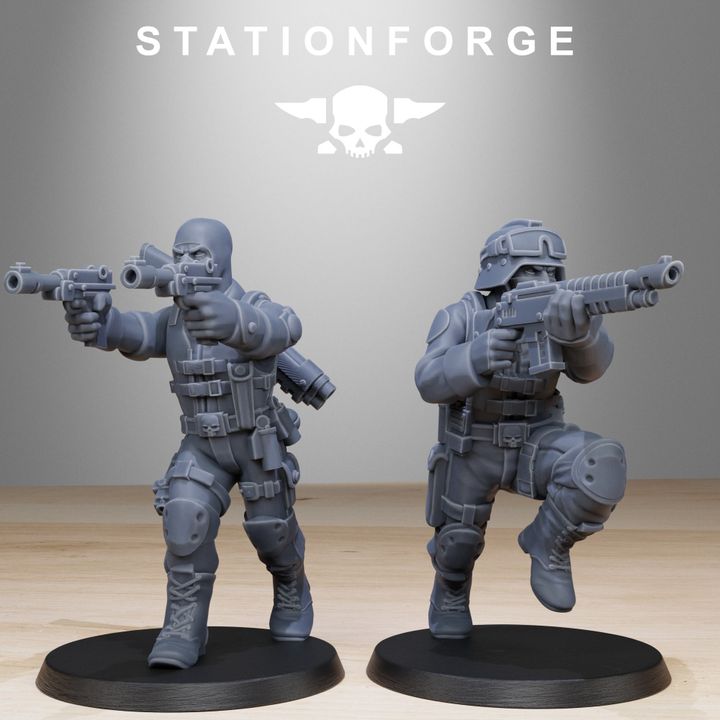 Wargames - Stationforge - GrimGuard - Counter Terrorists Squad (10 Figurer)