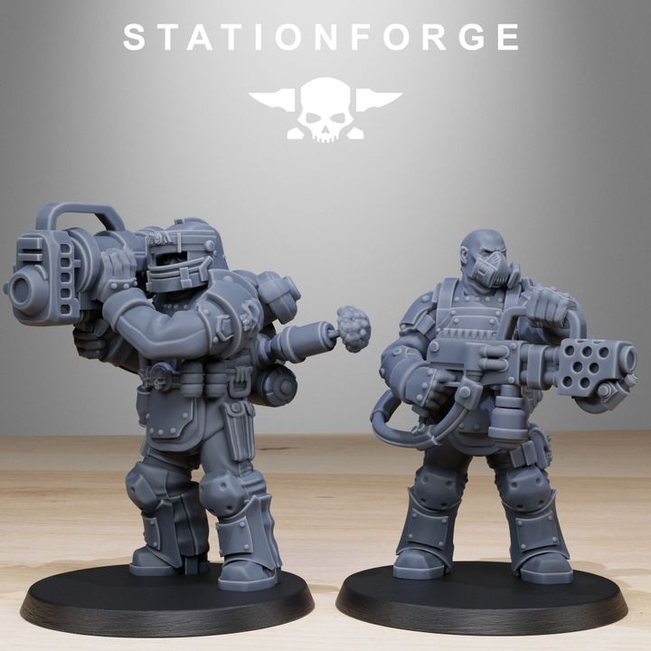 Wargames - Stationforge - GrimGuard - Armored Squad (10 Figurer)