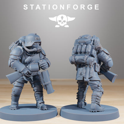 Wargames - Stationforge - GrimGuard - Ironclads Squad (10 Figurer)