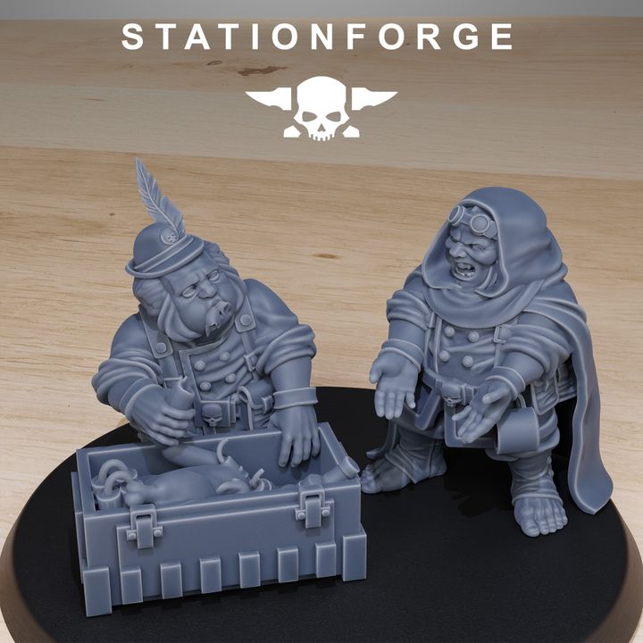 Wargames - Stationforge - GrimGuard - Skulldart Trappers Squad (12 Figurer)