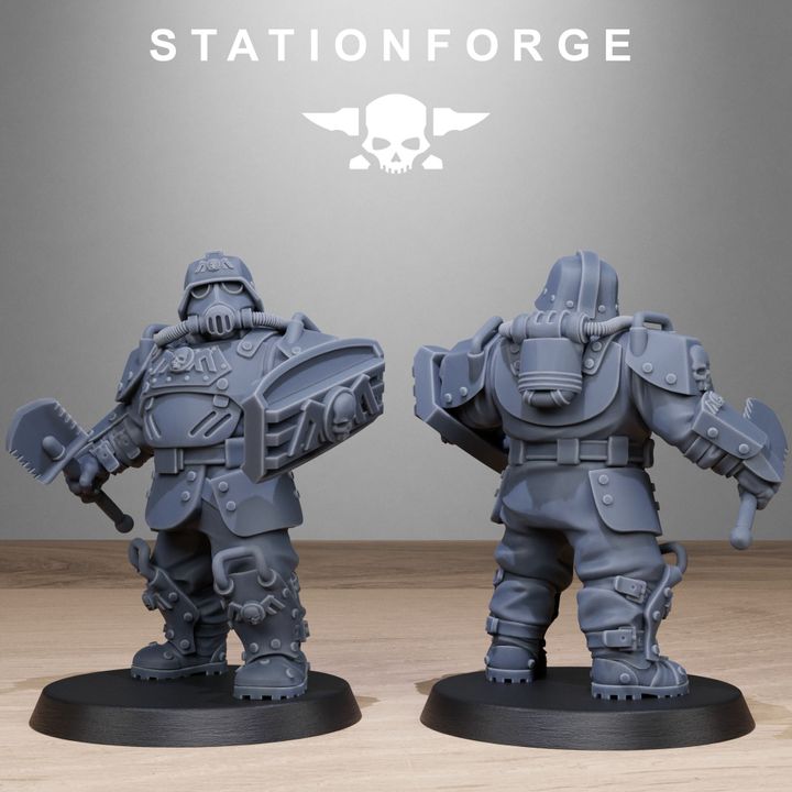 Wargames - Stationforge - GrimGuard - Armored Mutants Squad (10 Figurer)