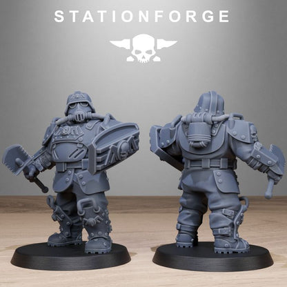 Wargames - Stationforge - GrimGuard - Armored Mutants Squad (10 Figurer)