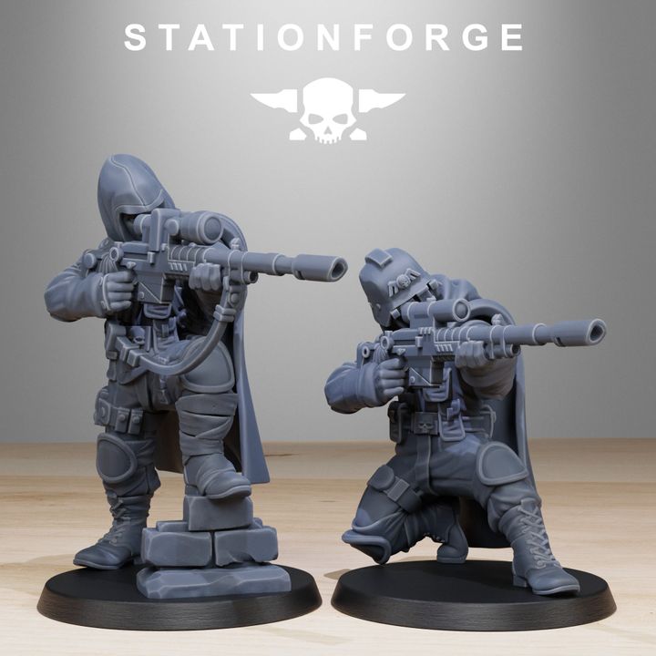 Wargames - Stationforge - GrimGuard - Snipers Squad (10 Figurer)