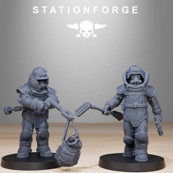 Wargames - Stationforge - GrimGuard - Bomb Squad (10 Figurer)
