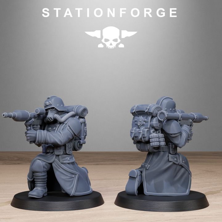 Wargames - Stationforge - GrimGuard - Rocketeers Squad (10 Figurer)
