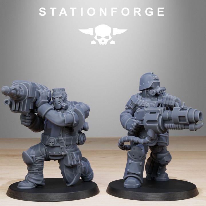 Wargames - Stationforge - GrimGuard - Armored Squad (10 Figurer)