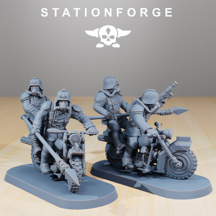 Wargames - Stationforge - GrimGuard - Death Bikers Squad (10 Figurer)