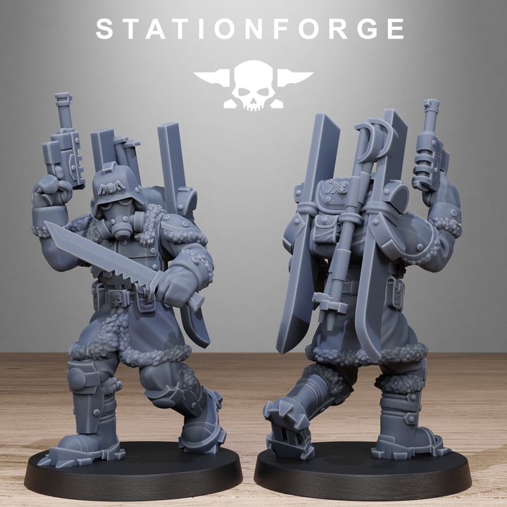 Wargames - Stationforge - GrimGuard - Frostwatch Patrol Squad (10 Figurer)