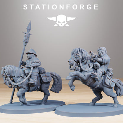 Wargames - Stationforge - GrimGuard - Pony Cavalry Squad (10 Figurer)