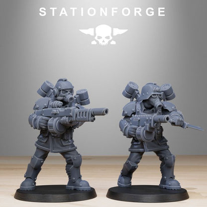 Wargames - Stationforge - GrimGuard - Aero Troops Squad (10 Figurer)