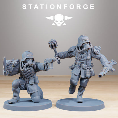 Wargames - Stationforge - GrimGuard - Xenarid Hunters Squad (10 Figurer)
