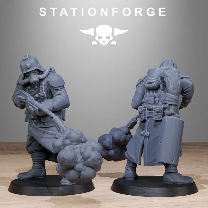 Wargames - Stationforge - GrimGuard - Radioactive Mutants Squad (10 Figurer)