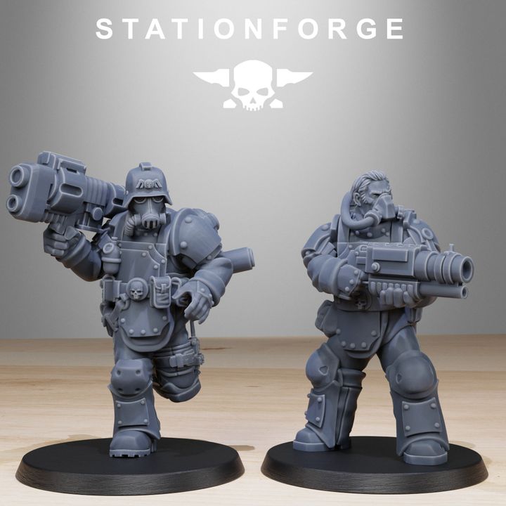 Wargames - Stationforge - GrimGuard - Armored Squad (10 Figurer)
