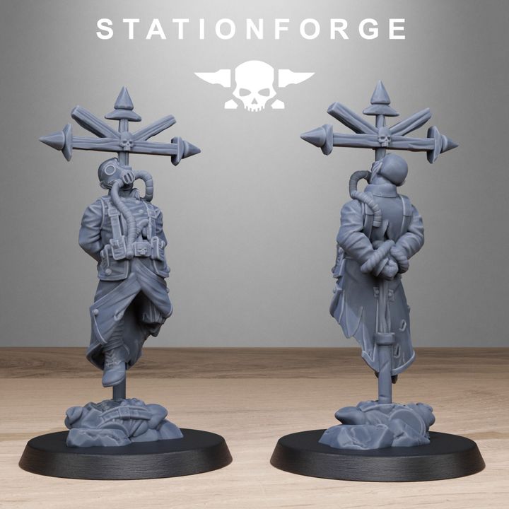 Wargames - Stationforge - GrimGuard - Objective Markers (10 Figurer)