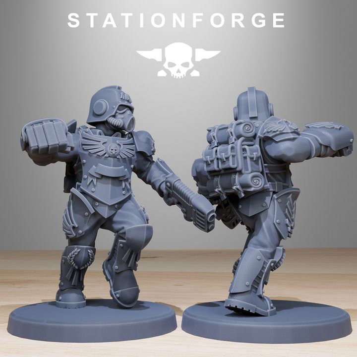 Wargames - Stationforge - GrimGuard - Elites Squad (10 Figurer)