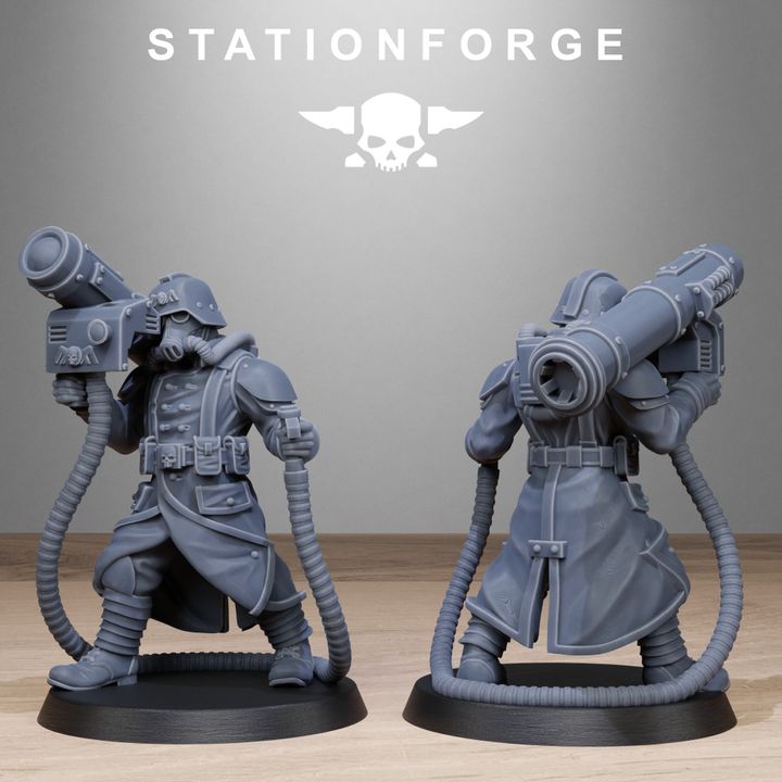 Wargames - Stationforge - GrimGuard - Rocketeers Squad (10 Figurer)