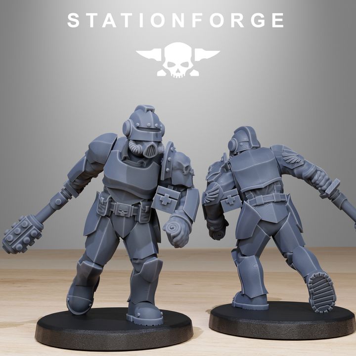 Wargames - Stationforge - GrimGuard - Enforcers Squad (10 Figurer)