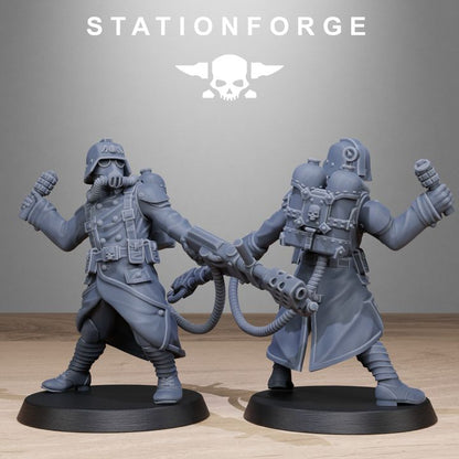 Wargames - Stationforge - GrimGuard - Flamer Squad (10 Figurer)