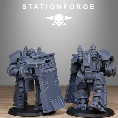 Wargames - Stationforge - GrimGuard - Power Armor Squad (5 Figurer)