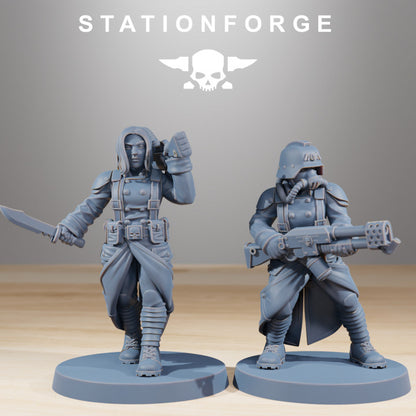 Wargames - Stationforge - GrimGuard - Sisters of War Squad (10 Figurer)