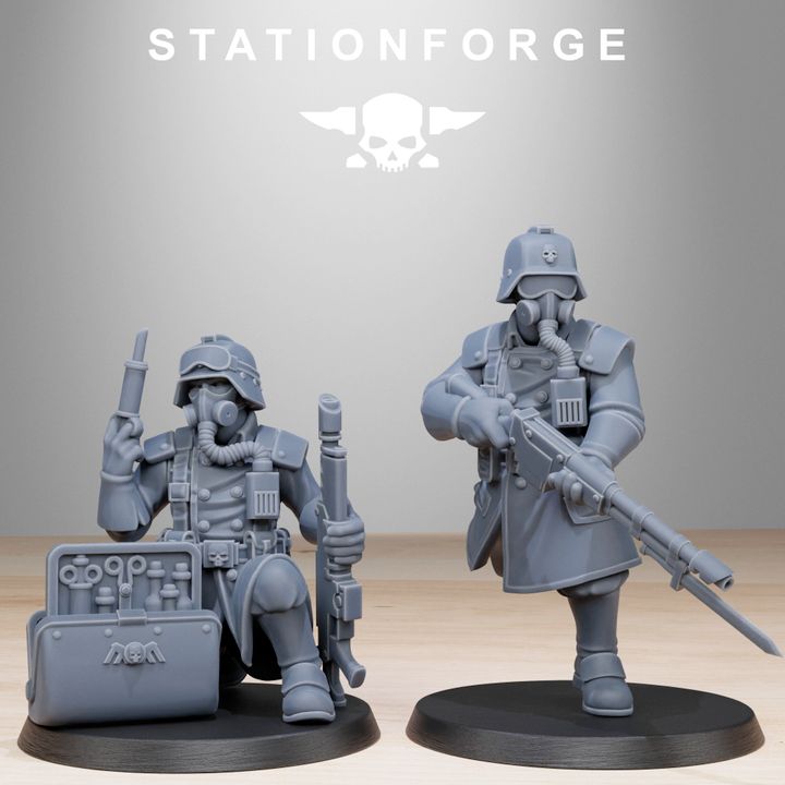 Wargames - Stationforge - GrimGuard - Militants Squad (10 Figurer)