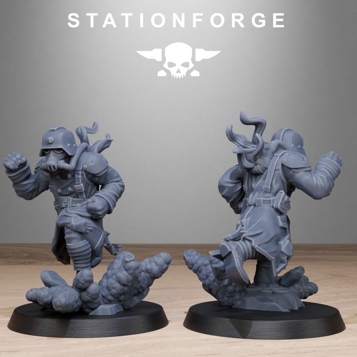 Wargames - Stationforge - GrimGuard - Objective Markers (10 Figurer)