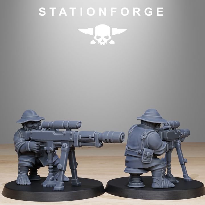 Wargames - Stationforge - GrimGuard - Skulldart Trappers Squad (12 Figurer)