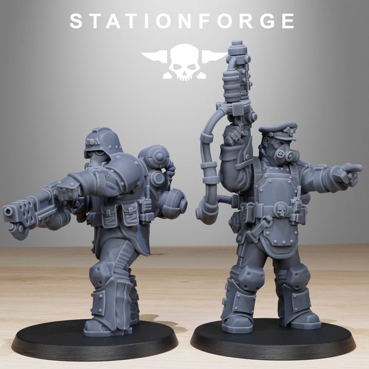 Wargames - Stationforge - GrimGuard - Armored Squad (10 Figurer)