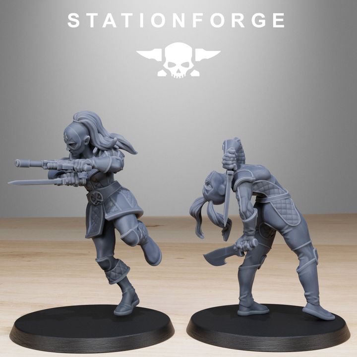 Wargames - Stationforge - GrimGuard - Jesters Squad (10 Figurer)
