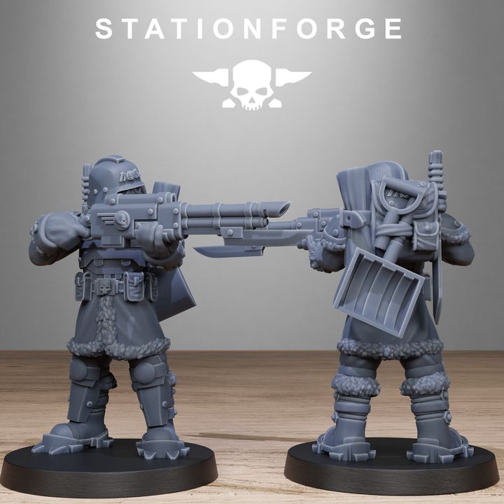Wargames - Stationforge - GrimGuard - Frostwatch Patrol Squad (10 Figurer)