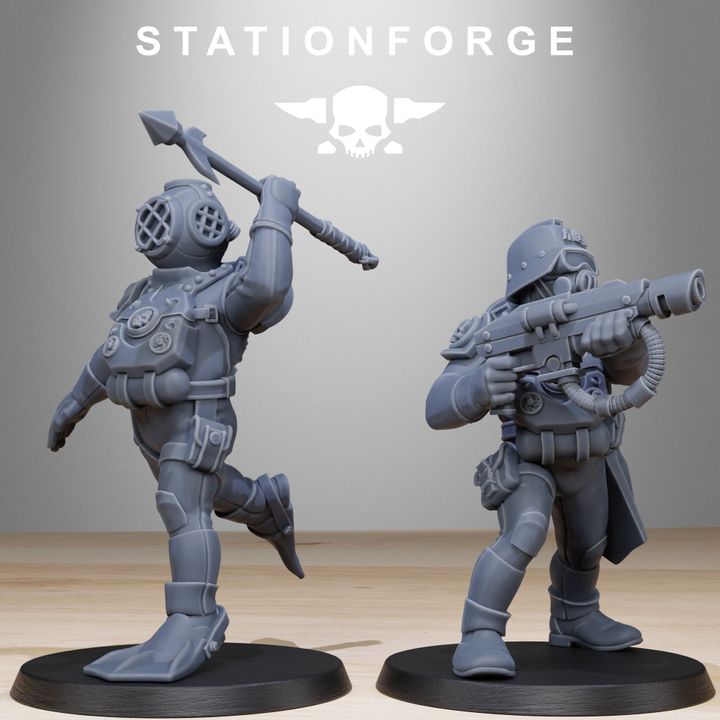 Wargames - Stationforge - GrimGuard - Divers Squad (10 Figurer)