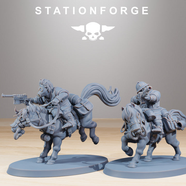 Wargames - Stationforge - GrimGuard - Pony Cavalry Squad (10 Figurer)