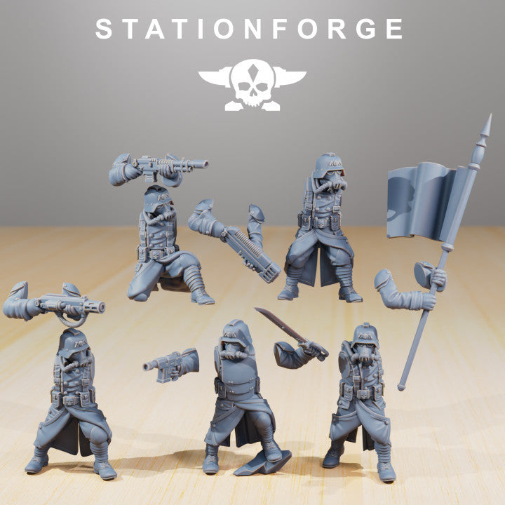 Wargames - Stationforge - GrimGuard - Command Force Squad (5 Figurer)