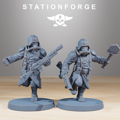 Wargames - Stationforge - GrimGuard - Acolytes Squad (10 Figurer)