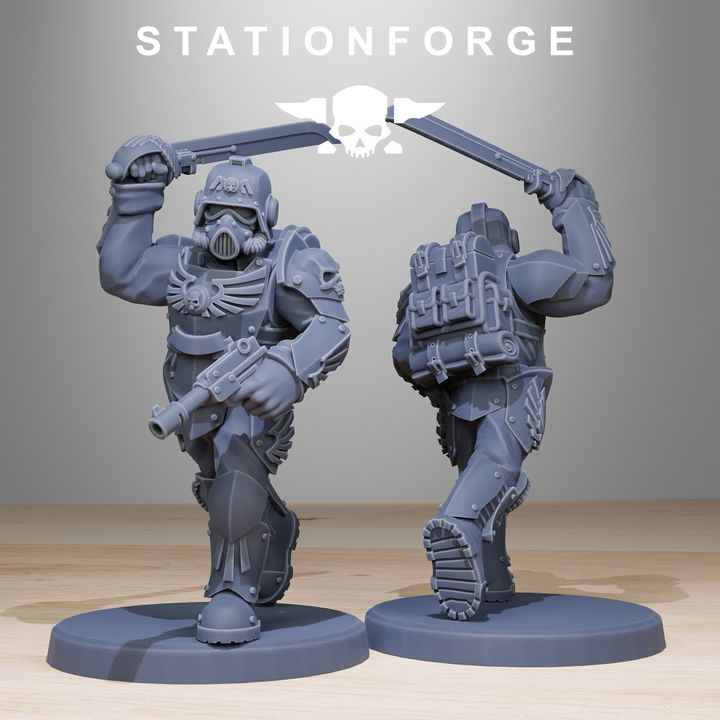 Wargames - Stationforge - GrimGuard - Elites Squad (10 Figurer)