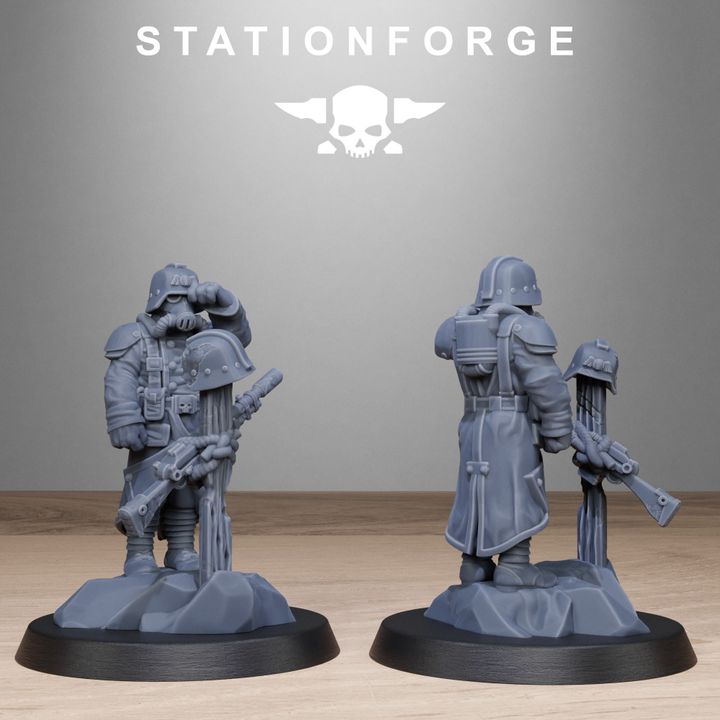 Wargames - Stationforge - GrimGuard - Objective Markers (10 Figurer)