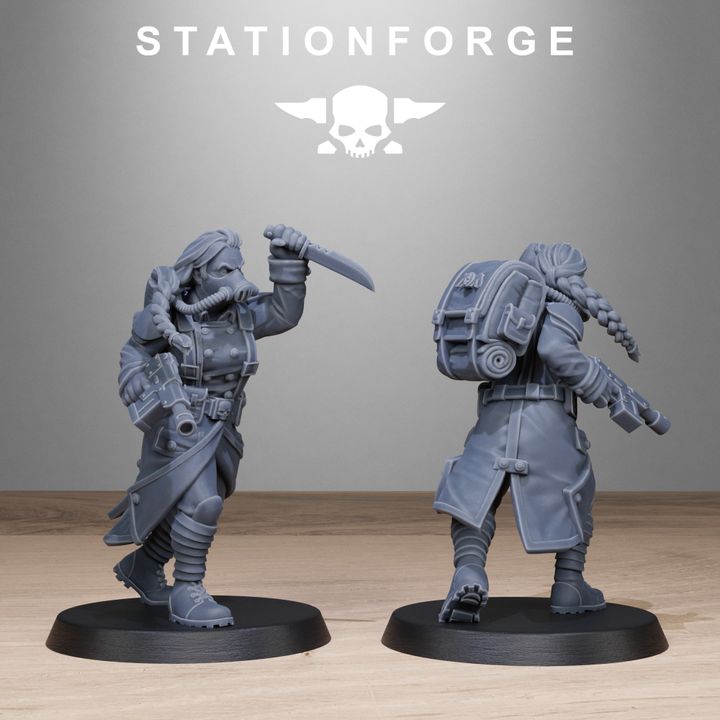 Wargames - Stationforge - GrimGuard - Sisters Squad (10 Figurer)