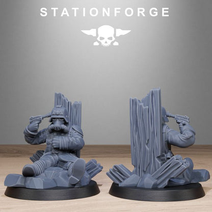 Wargames - Stationforge - GrimGuard - Objective Markers (10 Figurer)