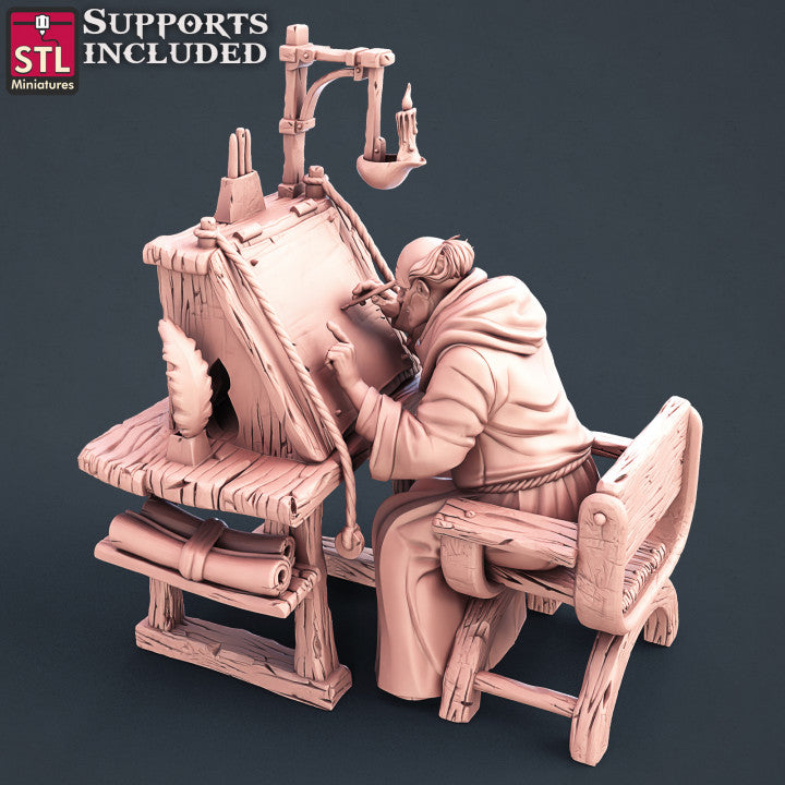 Dungeons & Dragons - STL Miniatures - Abbey Monks Set