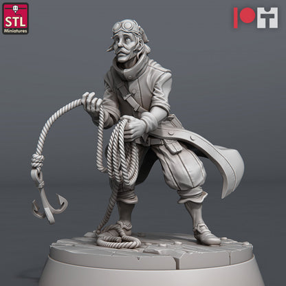 Dungeons & Dragons - STL Miniatures - Airship Crew Set