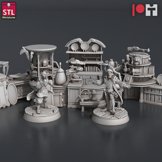 Dungeons & Dragons - STL Miniatures - Antique Shop Set