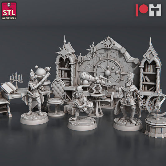 Dungeons & Dragons - STL Miniatures - Astronomer Set