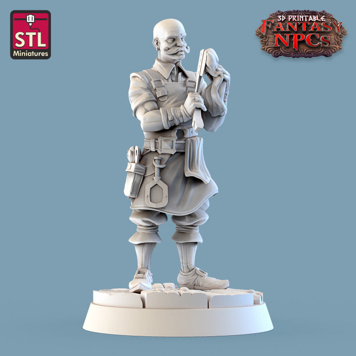 Dungeons & Dragons - STL Miniatures - Barber Shop Set