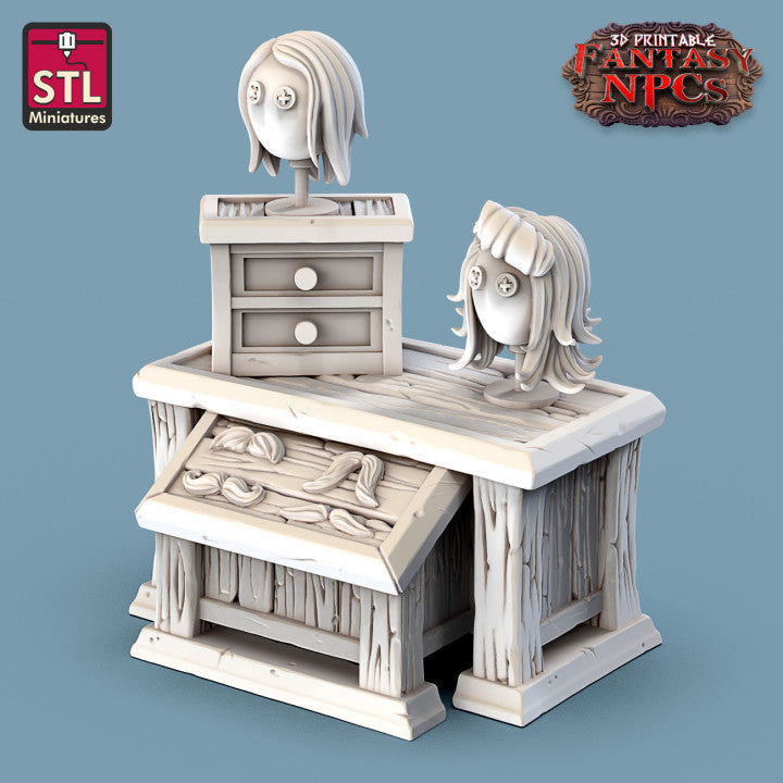 Dungeons & Dragons - STL Miniatures - Barber Shop Set
