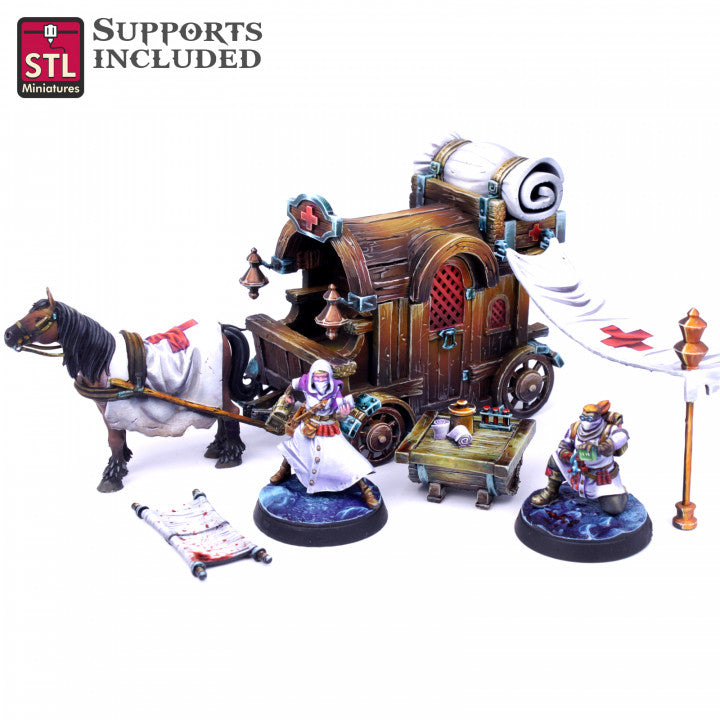 Dungeons & Dragons - STL Miniatures - Battlefield Medic Set