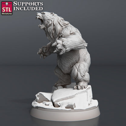 Dungeons & Dragons - STL Miniatures - Bears Set (3 Figurer)
